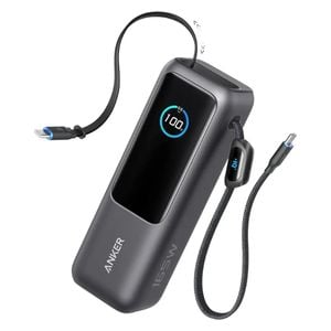  شاحن محمول أنكر - سعة 25000 مللي أمبير - إجمالي 165 واط (منفذان بقدرة تصل إلى 100 واط لكل منهما) - رمادي 