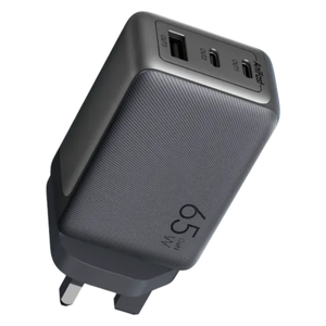 شاحن جداري Oraimo - بقوة 65W - يدعم شحن Laptops - توزيع ذكي للطاقة - ملمس مقاوم للخدش - اسود