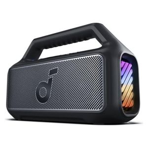 سبيكر صوت أنكر ساوندكور بوم 2 - عمر بطارية يصل إلى 24 ساعة - إضاءة RGB قابلة للتخصيص - أسود