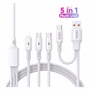  كيبل شحن متعدد الوظائف 5 في 1 فيدفي CB4010 - أبيض 