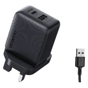 شاحن Oraimo - بقوة 18W - منفذ يو اس بي مزدوج - كيبل مايكرو - شحن سريع وفعال - اسود