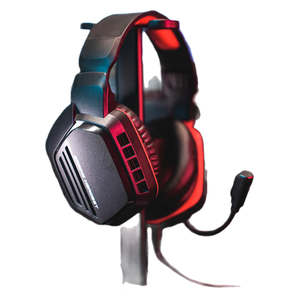 سماعات رأس ستيريو دوادو - للألعاب والوسائط المتعددة - خفيفة الوزن ومريحة للارتداء لفترة طويلة - أحمر