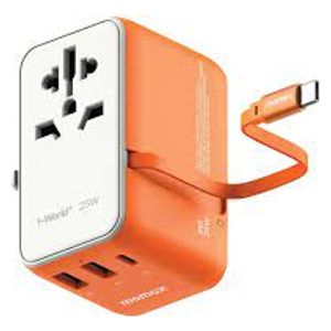  Momax Charger - Up to 25W charging power for fast and efficient charging - Lightweight and compact design fits easily in a pocket or bag - Orange 