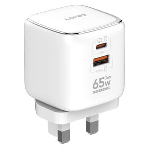  LDNIO - Wall Charge - 65W GaN Super Fast Charger - White 