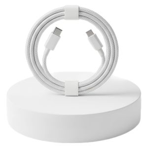  VISION Super Fast USB-C to USB-C Cable 60W 1M – USB-C to USB-C Cable – White 