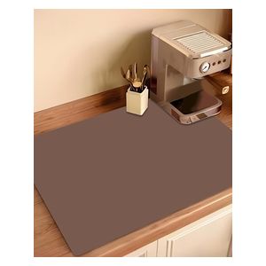 Kitchen Absorbent Coffee Mat - Medium Brown
