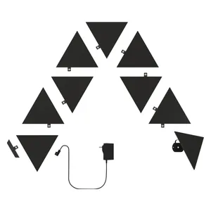 Nanoleaf Triangles Wall Light - Matte Black Edition - 9 Smart Panels - Touch-Reactive RGB Lighting