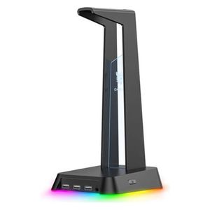 Onikuma ST-2 Gaming Headset Stand - RGB Lighting - 3 Ports - Black