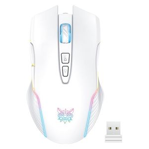  Onikuma CW905 Gaming Mouse - Wireless - RGB Lighting - White 
