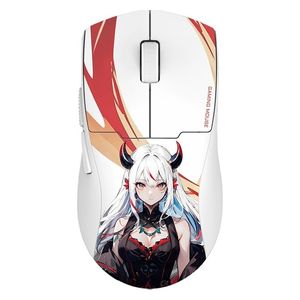  ماوس ريدراكون لاسلكي - M918 AKG Pro - يدعم ثلاثة أوضاع اتصال - بدقة 26000DPI - ابيض 