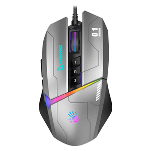  Bloody W60 Max Wired Gaming Mouse - 250 IPS Tracking Speed ​​- Gray 