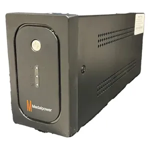 Medal Power UPS - 600VA/360W Capacity - Automatic AVR Voltage Regulator - 4ms Fast Response Time - 12V/7AH Battery - For PCs and Gaming - Black