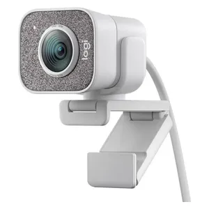 Logitech Streaming Camera - 1080P/60FPS Resolution - Glass Lens with Autofocus - Dual Microphones with Noise Reduction - White