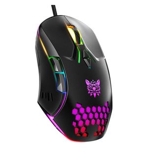  Onikuma CW928 Wired Gaming Mouse - 7 Programmable Buttons - RGB Lighting - Black 