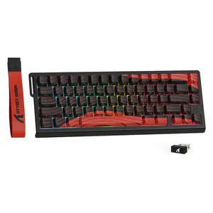 ATTACK SHARK X68 Pro HE Gaming Keyboard - Wireless - Customizable RGB Lighting - Black