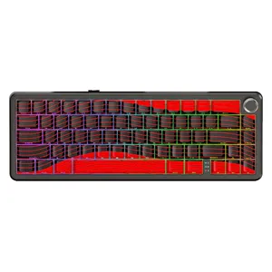 Attack Shark X65PRO Gaming Keyboard - Wireless - 66 Keys - RGB Backlighting - Black