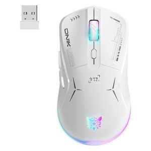  Onikuma CW917 Dual-Mode Gaming Mouse - RGB - White 