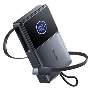  شاحن محمول جوي روم مع كيبل يو اس بي سي - JR PR1 - بطارية بحجم 10000 مللي امبير - بقوة 22.5 واط - اسود 