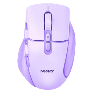  ماوس لاسلكي ثنائي الوضع  ميشن - 2400 نقطة في البوصة، نقرات صامتة، إضاءة خلفية ار جي بي - بطارية قابلة لإعادة الشحن 700 مللي أمبير/ساعة - بنفسجي 