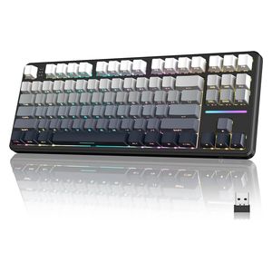 Attack Shark X87 Mechanical Gaming Keyboard - Wireless - RGB Lighting - 87 Keys - Black