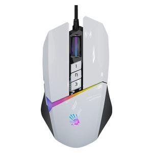  Bloody W60 Max Wired Gaming Mouse - 100-12000 DPI - 250 IPS Tracking Speed ​​- White 