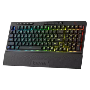  Redragon K515 Shiva Pro RGB - Wireless Gaming Keyboard - Compact 98-key layout with mechanical-like feel - Smooth linear membrane keys - Black 
