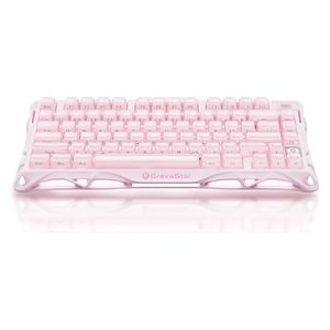 Gravastar K1 Mechanical Gaming Keyboard - Wireless - RGB - 79 Keys - Pink