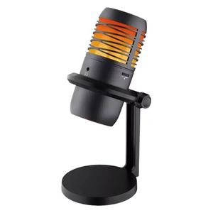 Redragon Microphone - Condenser for Streaming and Gaming - 192kHz/24bit Rate - RGB Lighting - Black
