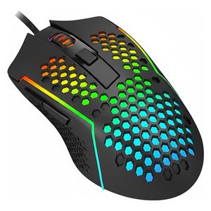  ماوس ألعاب ريدراغون - سلكي - 6 أزرار - إضاءة خلفية قابلة للتخصيص - 1.8 متر - اسود 