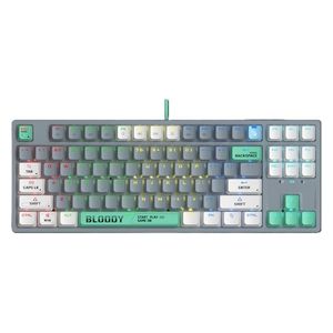  كيبورد ميكانيكي سلكي للألعاب بلودي S87 - إضاءة خلفية ار جي بي - 1.8 متر 