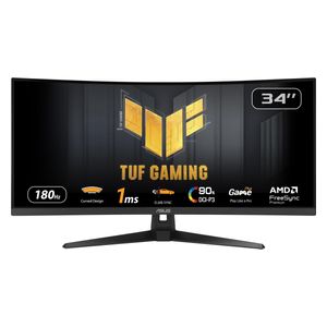 شاشة ألعاب منحنية اسوس TUF VG34VQL3A - قياس 34-انج - معدل تحديث 180هيرتز - انحناء 1500R - وقت استجابة 1ms - دقة QHD