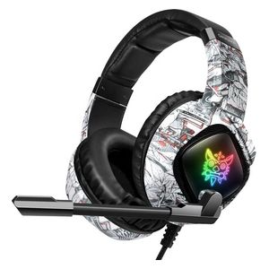 ONIKUMA K19 - Wired Headphone Over Ear - 2.1m - RGB - Black&White