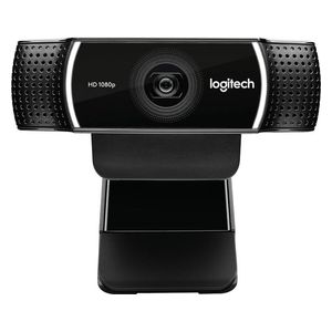  Logitech C922 HD Pro Streaming Camera - 1080P/30FPS or 720P/60FPS Resolution - Dual Stereo Microphones - Autofocus Glass Lens 