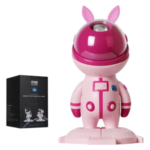  Ari Gaming Star Projector - Astronaut Design - Projects Stars and Nebula Clouds - 360° Rotating Light - USB Powered - Pink 