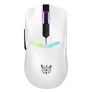  ONIKUMA CW928 Gaming Mouse - Wireless - 7 Buttons - RGB Lighting - White 