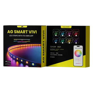  شريط إضاءة اري غيمينغ Smart Vivi LED - ار جي بي كامل - طول 5 متر - تحكم مزدوج تطبيق,ريموت - أوضاع ديناميكية للموسيقى والألعاب 