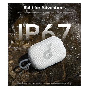 أنكر ساوندكور - مكبر صوت Select 4 Go المحمول - بلوتوث 5.3 - صوت ستيريو - بطارية 24 ساعة - أبيض