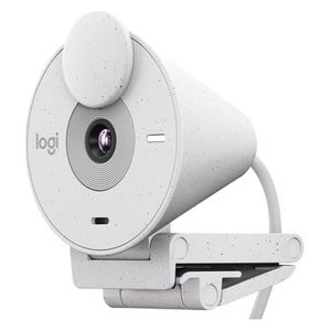 Logitech Webcam - 1080P Resolution - RightLight 2 Lighting Correction Technology - Noise-Canceling Microphone and Privacy Shutter - White