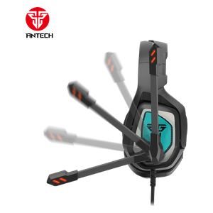 سماعة ألعاب حول الاذن سلكية فانتك MH84 - محركات 50mm - إضاءة ار جي بي - ميكروفون عازل للضوضاء وقابل للطي - أسود