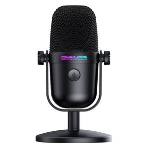  Onigma M830 USB Condenser Gaming Microphone - Cardioid Pattern - One-Touch Mute Button and Auto RGB Lighting - 192kHz/24bit Rate 