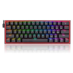 كيبورد ريدراغون K616  - لاسلكي - ار جي بي - 61 زر - أسود