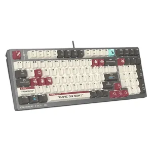 كيبورد ميكانيكي للألعاب سلكي بلودي S98 - إضاءة خلفية 10 تأثيرات - 1.8 متر