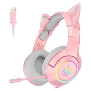 ONIKUMA K9 - Wired Headphone Over Ear - RGB  - 2.2 m - Pink