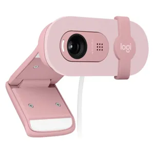  Logitech Brio 90 FaceCam Webcam - Auto Light Balance - Omnidirectional Microphone - Built-in Privacy Cover - Pink 