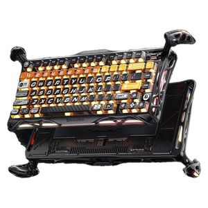  كيبورد ميكانيكي جرافا ستار Mercury K1 PRO Cyberflare - أداء عالٍ - اتصال ثلاثي الأوضاع سلكي يو اس بي سي، بلوتوث، ولاسلكي 2.4 جيجاهرتز - أسود 