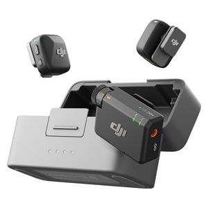 DJI Mic Mini Wireless Microphone System - Weight 10g - Battery life up to 48 hours - Range 400m - Charging Case