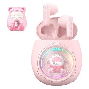  سماعات ألعاب بلوتوث اونيكوما T302 - اتصال بلوتوث 5.3 - خفيفة الوزن ومريحة - وردي 