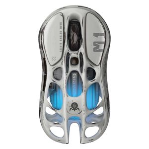  ماوس ألعاب جرافاستار M1-WSM-CN - لاسلكي - 5 أزرار قابلة للبرمجة - إضاءة ار جي بي - سلفر 
