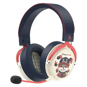  سماعة ألعاب لاسلكية حول الاذن  بلودي - ثلاثية الوضع - محركات 50mm - عمر بطارية يصل لـ 135 ساعة - ميكروفون عازل للضوضاء - إضاءة ار جي بي 