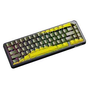 Attack Shark X65PRO Gaming Keyboard - Wireless - 66 Keys - RGB Backlighting - Black